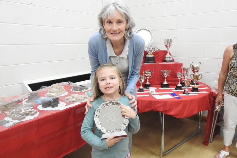 Galgate Horticultural Society's Gaslight Show 2018 - Grace Aspinall, who won the Ellel Parish Council Trophy for best exhibit by a child.