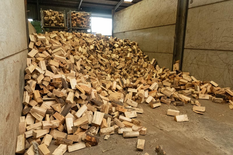 Dried wood at Logs Direct in Halton.
