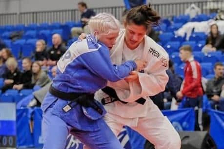 High Bentham judo performer Esmee Holgate (left) Picture: British Judo