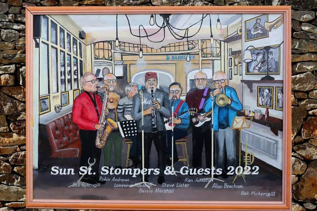 Bob Pickersgill's painting of the Sun Street Stompers