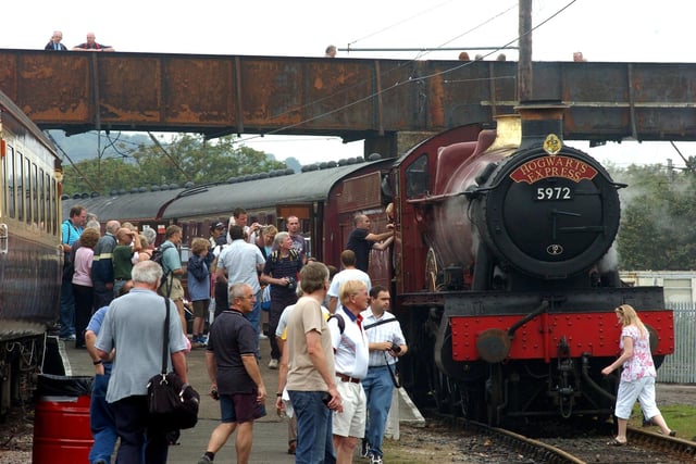 The Hogwarts Express train proved a big hit with visitors to the steam depot open weekend at Carnforth in 2009.