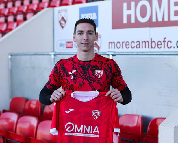 Joe Adams has joined Morecambe on loan from Wigan Athletic Picture: Morecambe FC
