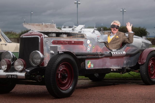 Ian Kellet at the start of the Distinguished Gentleman's Drive at Morecambe Promenade Gardens.