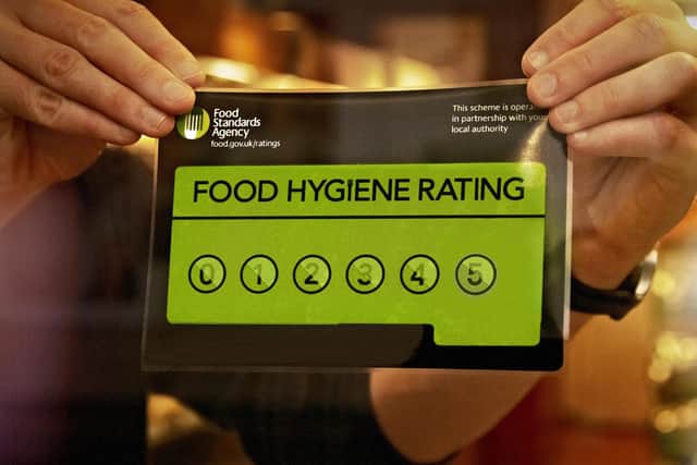 The Food Standards Agency's Food Hygiene Rating sticker.