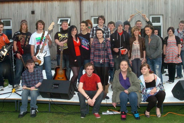 Some of the musicians who played at a Lancaster and Morecambe College Festival.