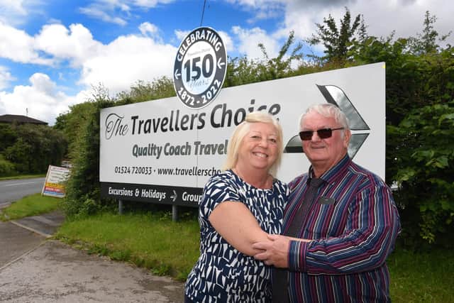 Photo Neil Cross; Travellers Choice coach firm is 150 years old - Pam and Robert Shaw