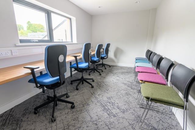 Inside the IT suite at the new Forget Me Not Centre at St John's Hospice, Lancaster. Photo: Kelvin Stuttard