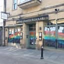 The Crafty Scholar pub put a giant rainbow and messages from schoolchildren in its windows during the first lockdown.