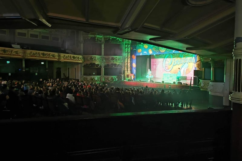 Youngsters from Morecambe schools enjoy the panto.