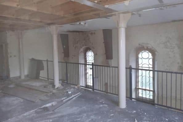Inside the former St Michael's House building.
