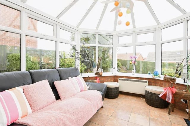 The conservatory, at the back of the Halstead Close property is not only bright but also comfortable. You could get away from it all in here, or even entertain guests.
