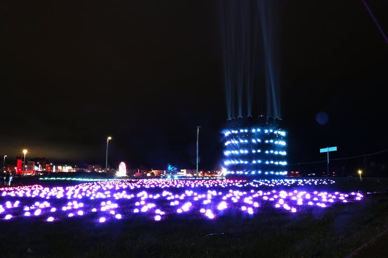A stunning light display at Baylight 2024 in Morecambe.