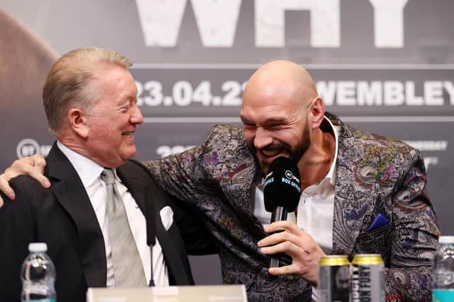 Tyson Fury with his promoter Frank Warren