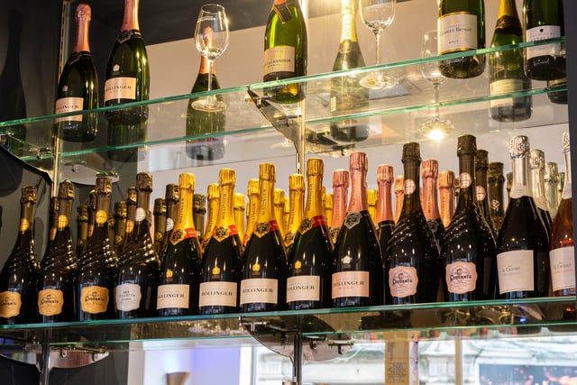 Champagne and prosecco on offer at Vino's Wine Bar & Restaurant on North Road in Lancaster City Centre. Photo: Kelvin Stuttard