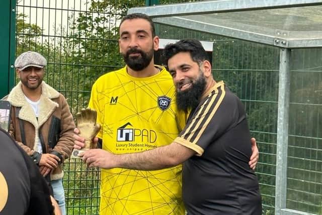 Golden Glove winner Haytham (a refugee player for Unipad FC)