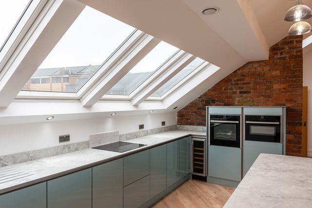 A kitchen inside one of the converted apartments at The Battery in Morecambe. Photo: Kelvin Stuttard