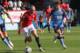Dylan Connolly was one of five Morecambe players cautioned at Burton Albion last weekend Picture: Ian Lyon