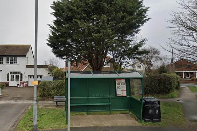Bus stop in Knott End.