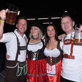 Enjoying the atmosphere at Oktoberfest at the Winter Gardens on Saturday