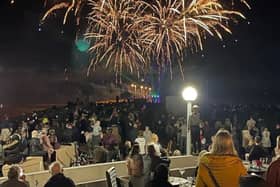 Up to 10,000 people attended the fireworks and laser display in Morecambe on Saturday. Picture by Pete Johnson.