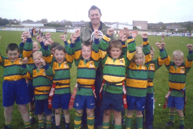 Fleetwood Rugby Club's Under 7s with new sponsor Dave Gotto