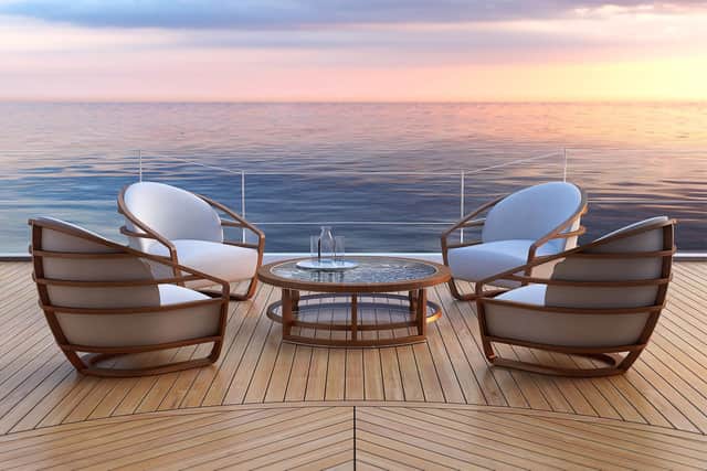 An example of the furniture designed by Neal Jones Furniture for superyachts.