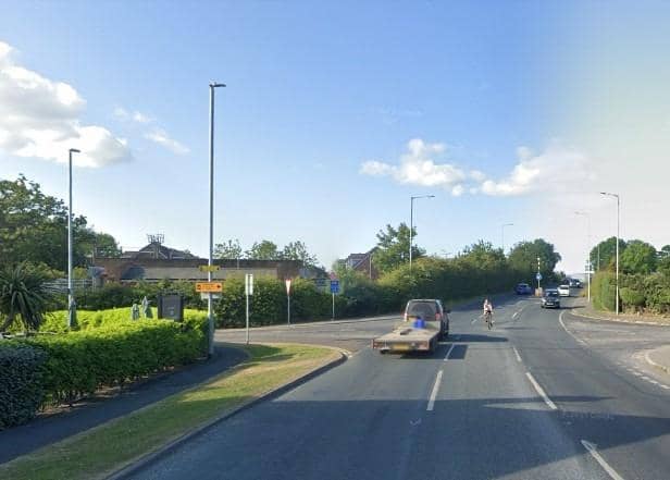 Traffic was building following a crash on the A6 near Bellflower pub in Garstang (Credit: Google)
