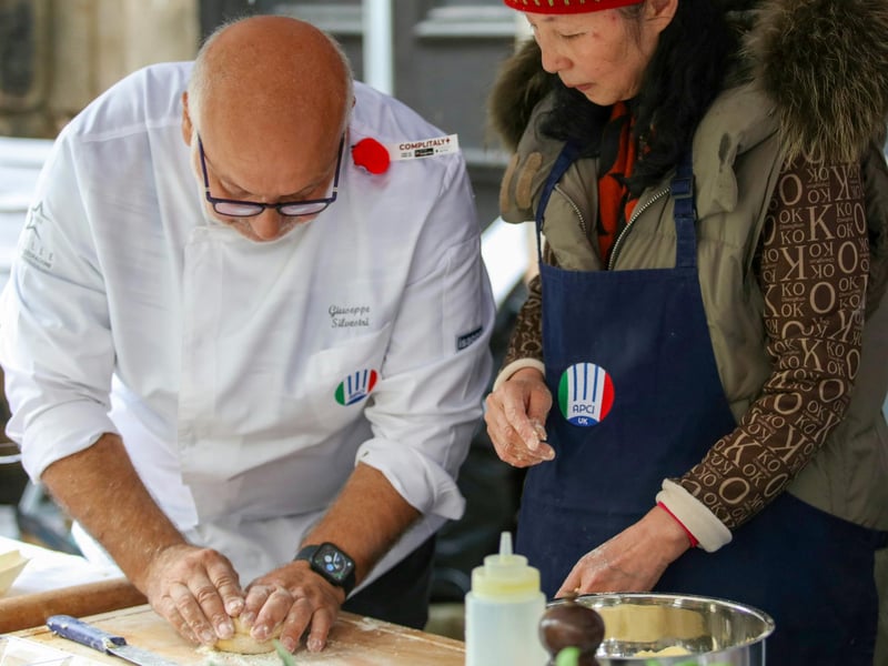 Pasta making lessons at Lancaster Festa Italia.