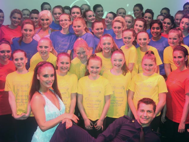Pupils from the Happy Feet School of Dance who were asked to perform at the Grand Theatre alongside Katya and Pasha, stars of the BBC television show, Strictly Come Dancing.