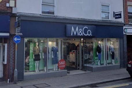 An M&Co store before it fell into administration 
