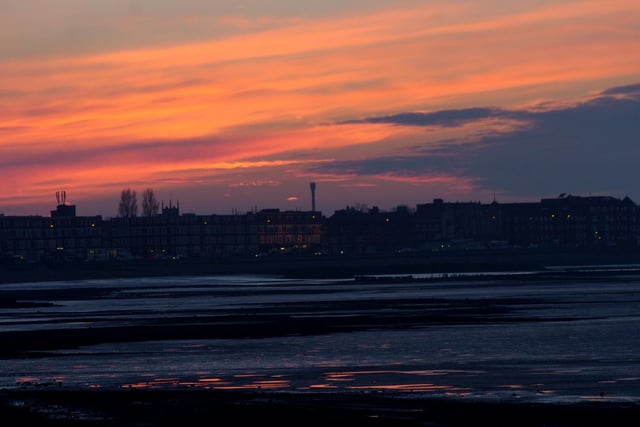 A stunning sunset in Morecambe from January 2013.