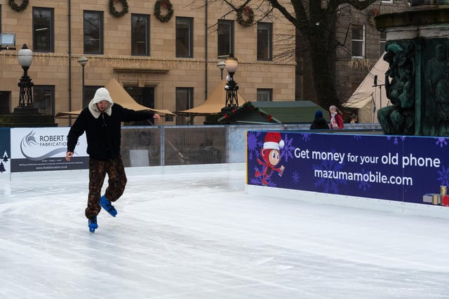 The ice skating rink at Dalton Square.