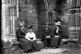 Visitors at Furness Abbey, c.1890. Burnley Library Photographic Collection. Courtesy of Lancaster University Library.