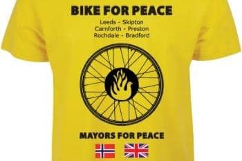 The Bike for Peace team is heading for Carnforth.