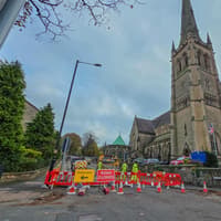 Lancaster road closed due to collapsed drain