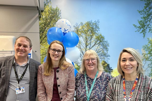 Lancaster and Fleetwood MP Cat Smith (second from left) with members of staff at the opening of the new oncology and haematology unit at the RLI.