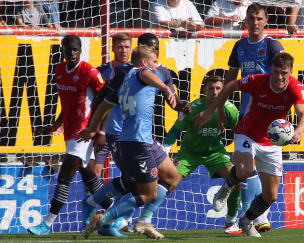 Morecambe drew with Fleetwood Town when the two teams met at the Mazuma Stadium in mid-August Picture: Ian Lyon