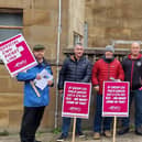 CWU strikers in Lancaster. Photo by Joshua Brandwood