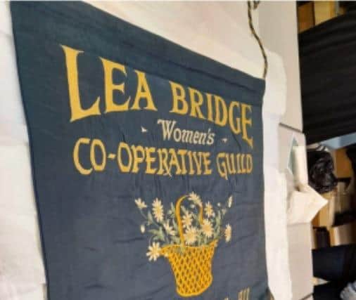 The Lea Bridge Women's Co-operative Guild banner.