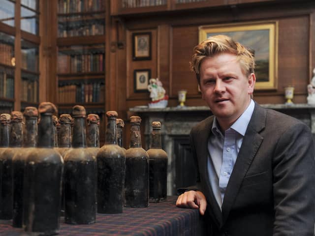 Bertie Troughton, Resident Trustee at Blair Castle 
discovered the bottles behind a hidden cellar door