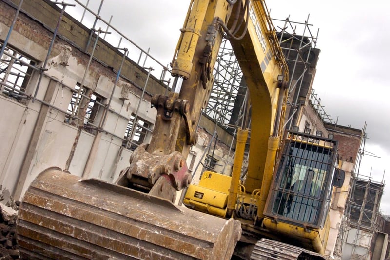 Demolition work at the former Kingsway site in Lancaster.