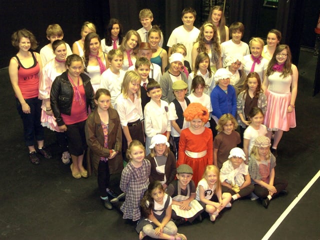The cast of Annie presented by Stagecoach Theatre and Arts School at the Grand.