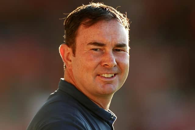 Morecambe boss Derek Adams had plenty to smile about at the weekend Picture: Lewis Storey/Getty Images