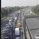 Traffic on the M6 in Broughton at 2:13pm on Friday, September 8.