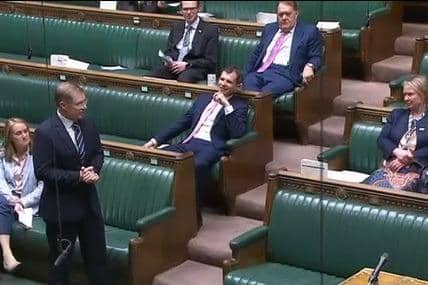David Morris MP speaking in Parliament.