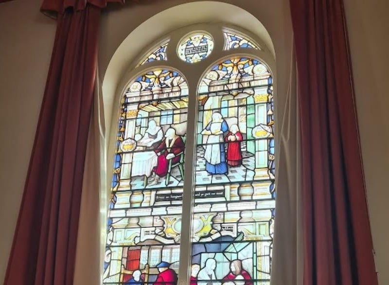 This window dates from 1913 and commemorates James Bland. Photo: Shaun Corkerry.
