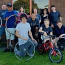 Some of the young people who have been involeved with E2M's bicycle repair workshop.