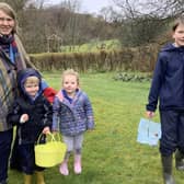 On the hunt for Easter eggs at Cawthorne's Endowed School.