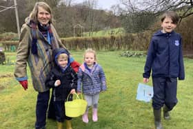 On the hunt for Easter eggs at Cawthorne's Endowed School.