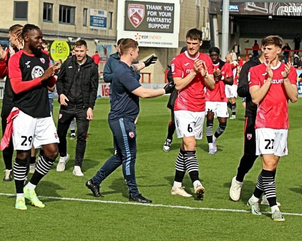 Morecambe's players have been applauded for their efforts in 2022/23 Picture: Michael Williamson